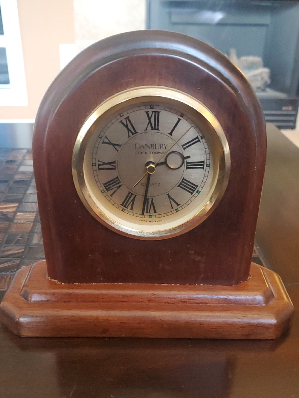 Danbury Vintage Wooden Mantel Clock